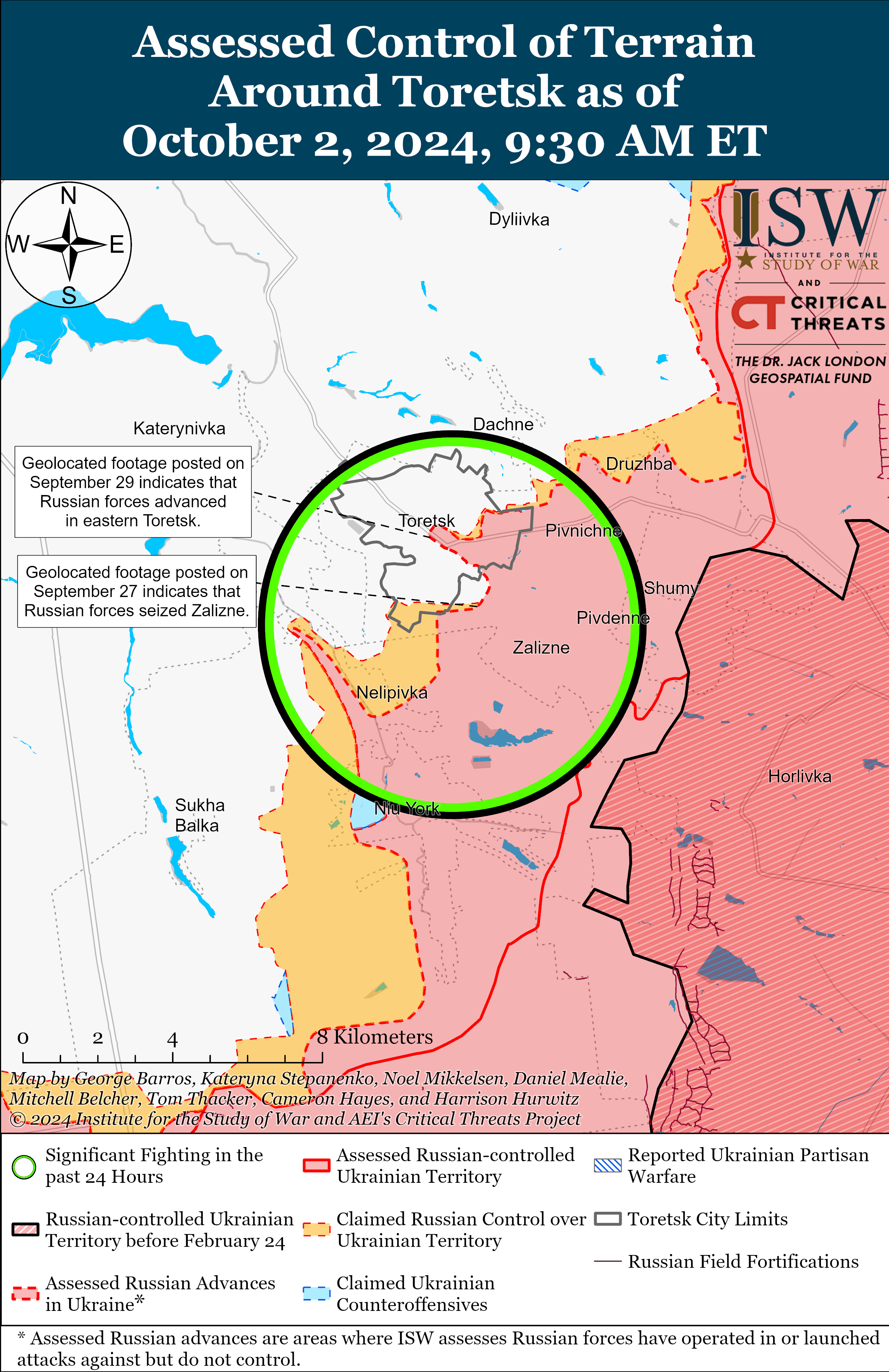 Війська РФ продовжують просуватися на Донбасі: карти ISW